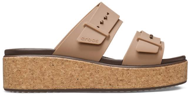 Brooklyn Schnalle Low Wedge Cork Sandale