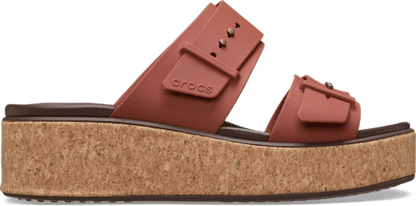 Brooklyn Schnalle Low Wedge Cork Sandale