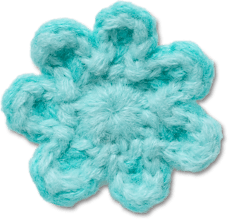 Crochet Blau Blume