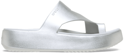 Getaway Platform Toe Loop Metallic Sandale