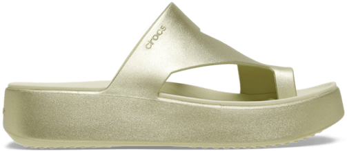 Getaway Platform Toe Loop Metallic Sandale
