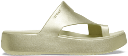 Getaway Platform Toe Loop Metallic Sandale