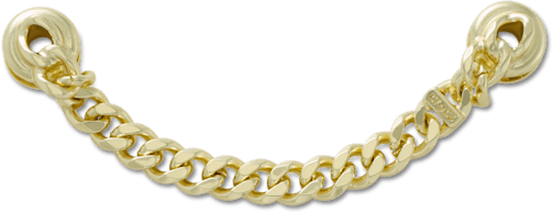 Gold Flat Curb Kette