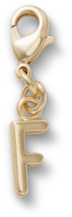 Gold Letter F Anhänger