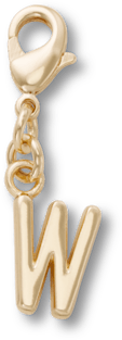 Gold Letter W Anhänger
