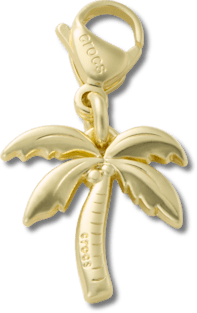 Gold Palm Tree Anhänger