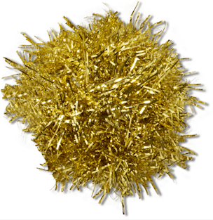 Gold Lametta Pom