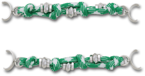 Grün Corded Sandale Kette 2er-Pack