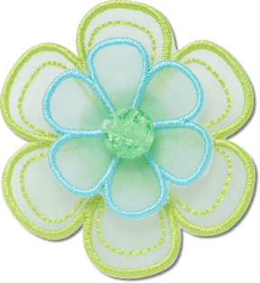 Neu Grün Mesh Blume