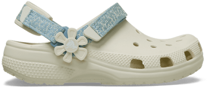 Kinder’ Classic Denim Blume verstellbar Backstrap Clog