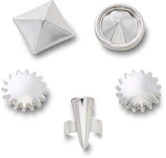 Sandale C Anhänger Silber Edgy 5er-Pack