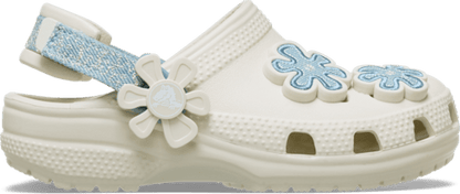 Kleinkind Classic Denim Blume verstellbar Backstrap Clog