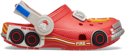Kleinkind Classic IAM Fire Truck Lights Backstrap Clog
