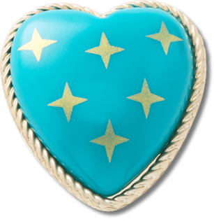 Neu Turquoise and Gold Herz