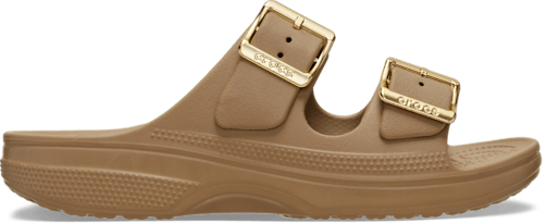 Damen Metallic Schnalle Saturday Sandale